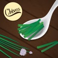 Chives on spoon