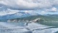 Chivyrkuisky Bay, Lake Baikal. Holy Nose Peninsula. Zabaykalsky National Park, Buryatia, Russia. Royalty Free Stock Photo