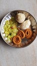 Chiwada chakli laddoo traditional Diwali snacks Royalty Free Stock Photo