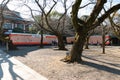 Dedication brand exhibition mural at Yasukuni Shrine, famous and traditional Shinto Shrine located in Tokyo, Japan