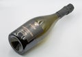 Chizay Carpathian Sekt Chersegi sparkling wine bottle closeup against white