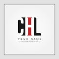 CHL Initial Letter Logo - Simple Monogram Logo Royalty Free Stock Photo