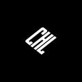 CHL letter logo design on black background Royalty Free Stock Photo
