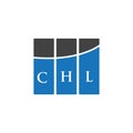 CHL letter logo design on BLACK background. CHL creative initials letter logo concept. CHL letter design Royalty Free Stock Photo