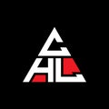 CHL triangle letter logo design with triangle shape. CHL triangle logo design monogram. CHL triangle vector logo template with red Royalty Free Stock Photo