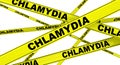 Chlamydia. Yellow warning tapes