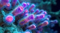 Chlamydophila Pneumoniae Bacteria Under Microscope AI Generated