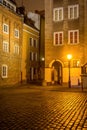 Chlebnicka Street at night in Old Town of Gdansk. Royalty Free Stock Photo