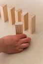 Chlid playing with Wood blocks