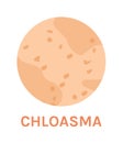 Chloasma. A Skin Problem and Disease. Pigmentation and Freckles on Human Skin. Melasma in Close up. Zoom. Circle Icon. Color Image Royalty Free Stock Photo