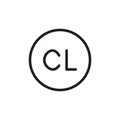 Chlorine bleach icon Outline vector for web ui