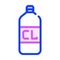 Chlorine bottle color icon vector isolated illustration