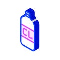 Chlorine bottle isometric icon vector isolated illustration