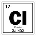 Chlorine chemical element Royalty Free Stock Photo