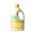 Chlorine cleaner product isolated on white transparent