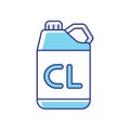 Chlorine disinfectant RGB color icon