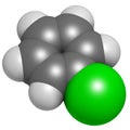 Chlorobenzene industrial solvent molecule Royalty Free Stock Photo