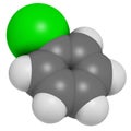 Chlorobenzene industrial solvent molecule Royalty Free Stock Photo