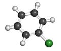 Chlorobenzene industrial solvent molecule