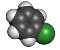 Chlorobenzene industrial solvent molecule Royalty Free Stock Photo