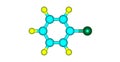 Chlorobenzene molecular structure isolated on white Royalty Free Stock Photo