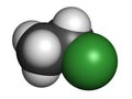 Chloroethane (ethylchloride) molecule. Used as mild topical anesthetic agent and as recreational inhalant drug