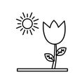 Chlorophyll Line Style vector icon which can easily modify or edit