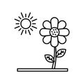 Chlorophyll Line Style vector icon which can easily modify or edit