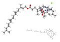 Chlorophyll molecule with chemical formula