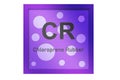 Chloroprene Rubber (CR) polymer symbol isolated Royalty Free Stock Photo