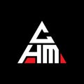 CHM triangle letter logo design with triangle shape. CHM triangle logo design monogram. CHM triangle vector logo template with red Royalty Free Stock Photo