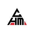 CHM triangle letter logo design with triangle shape. CHM triangle logo design monogram. CHM triangle vector logo template with red Royalty Free Stock Photo