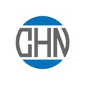 CHN letter logo design on white background. CHN creative initials circle logo concept. Royalty Free Stock Photo