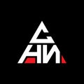 CHN triangle letter logo design with triangle shape. CHN triangle logo design monogram. CHN triangle vector logo template with red Royalty Free Stock Photo