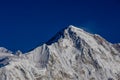 Cho Oyu mountain summit on Nepal mountain trekking Everest base camp through Gokyo lakes Royalty Free Stock Photo