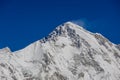 Cho Oyu mountain summit on Nepal mountain trekking Everest base camp through Gokyo lakes Royalty Free Stock Photo