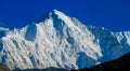 Cho Oyu panorama on EBC trek hiking in Nepal Royalty Free Stock Photo