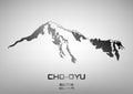 Vector illustration of steel Cho Oyu