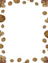 Choc chip cookie border Royalty Free Stock Photo
