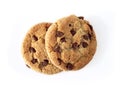 Choc Chip Cookies (path included) Royalty Free Stock Photo