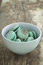 Choc mint macarons