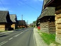 Traditional wooden huts in Chocholow, Poland