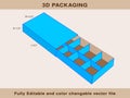 Chocklate Box Sleve Lid+Insert 3d box Royalty Free Stock Photo