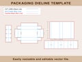 Chocklate Box Sleve Lid+Insert Dieline Template Royalty Free Stock Photo