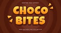 Choco Bites Editable Text Effect Template Royalty Free Stock Photo