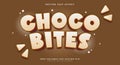 Choco Bites Modern Style Editable Text effect Royalty Free Stock Photo