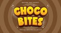Choco Bites Modern Style Editable Text effect Royalty Free Stock Photo