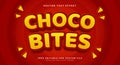 Choco Bites Snack Style Editable Text effect Template Royalty Free Stock Photo