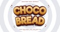 Choco Bread Editable Text Effect Template Royalty Free Stock Photo