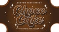 Choco Cake editable text effect Template Royalty Free Stock Photo